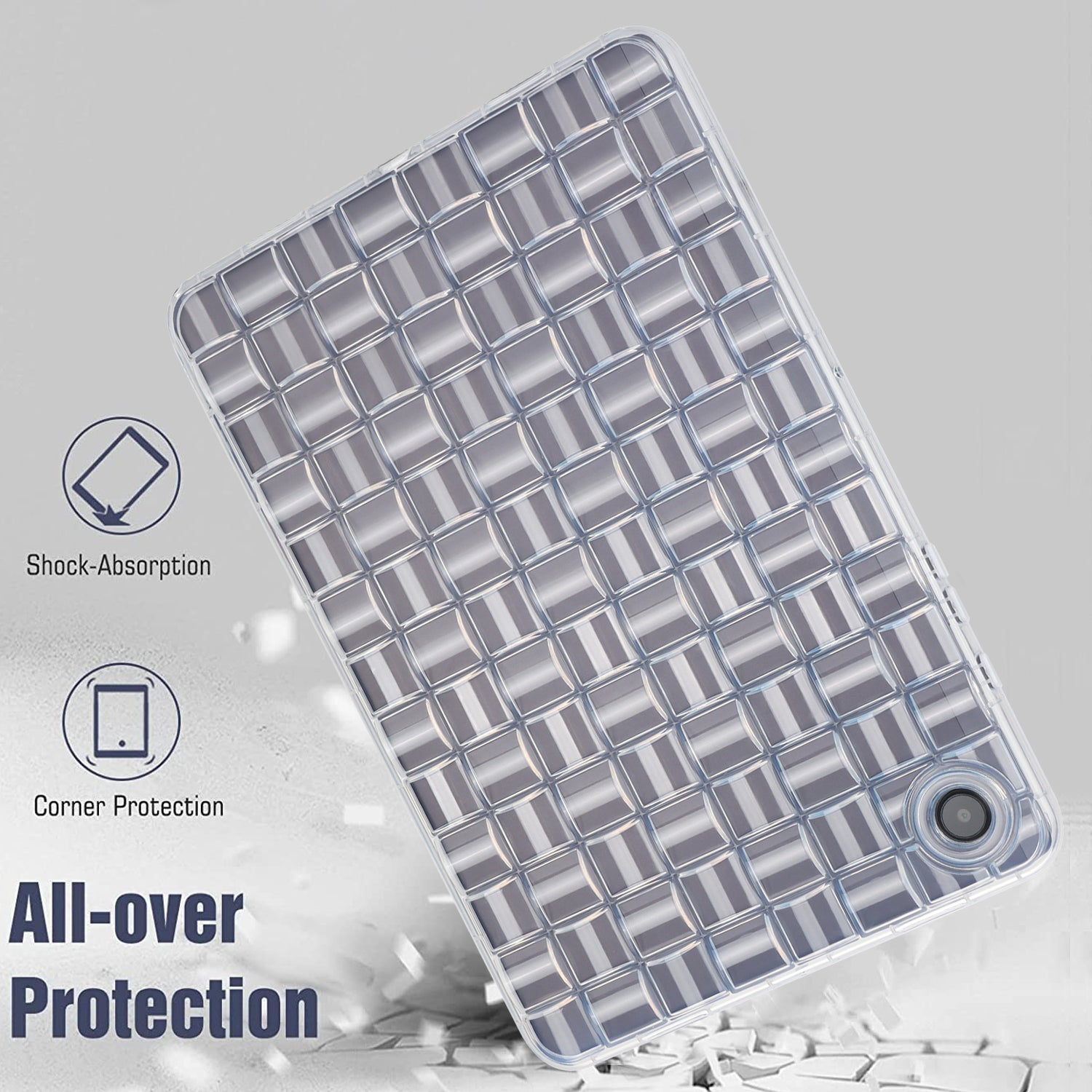 For Samsung Galaxy Tab A8 10.5 (2021) X200 Tab A8 10.5 (2022) Ice Cube Design Clear Case Soft TPU Protective Tablet Cover For Samsung Galaxy Tab A8 10.5 (2021) X200 Tab A8 10.5 (2022) Ice Cube Design Clear Case Soft TPU Protective Tablet Cover